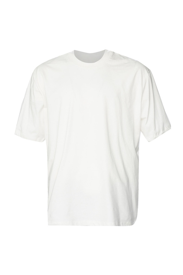 POLYGONAL OVERSIZE KISA KOLLU TİŞÖRT - 6