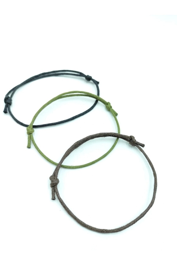 Three Color Adjustable Cotton Rope Bracelet