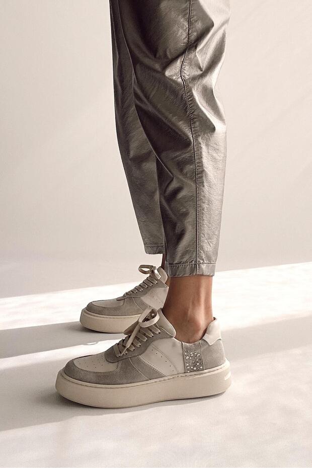 Madrid Beige Genuine Leather Sneaker