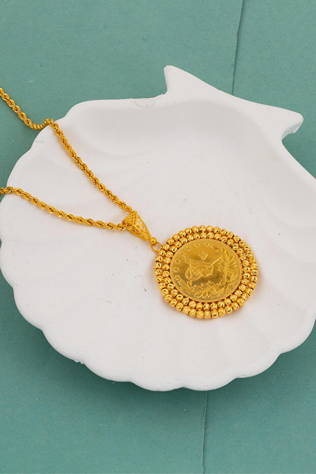Tam Reşatlı 22 Ayar Altın Kolye - 3