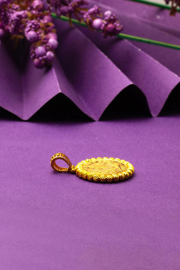 Yarım Reşatlı 22 Ayar Altın Kolye - 6