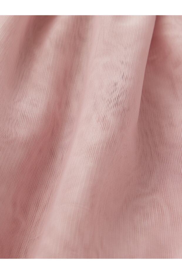 Kız Çocuk Pembe Midi Tül Etek - 4