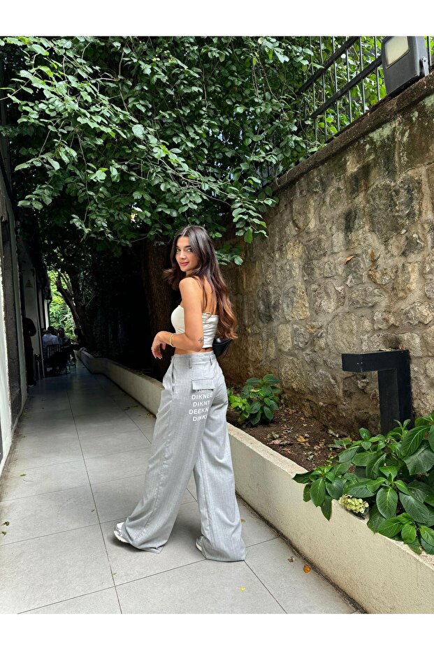 رمادي دائما السراويل - 7