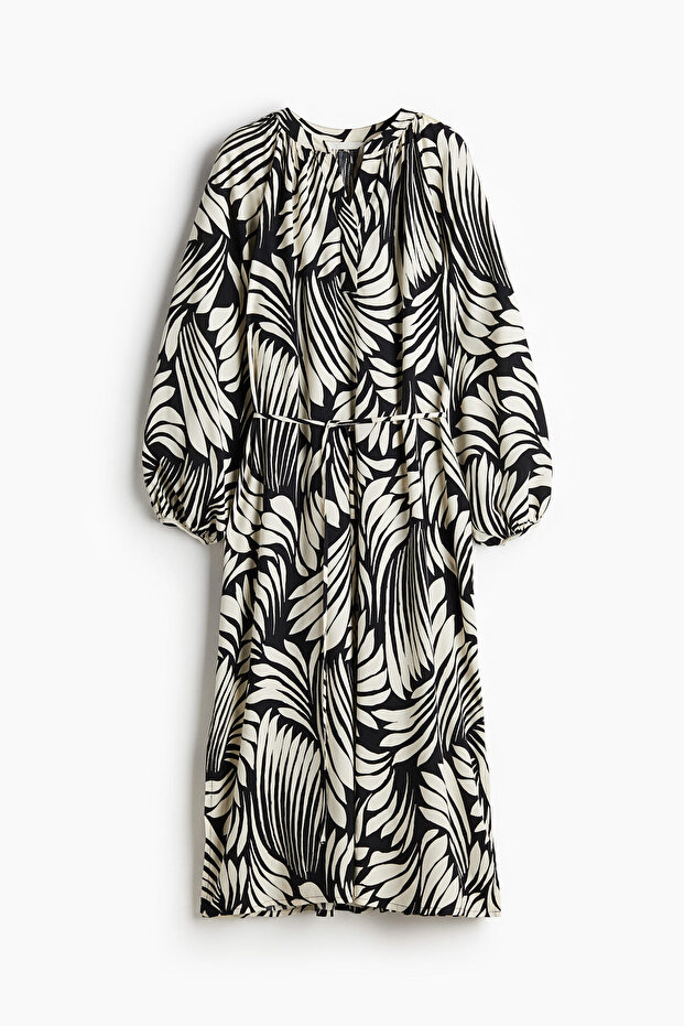 Balon Kollu Elbise - 5