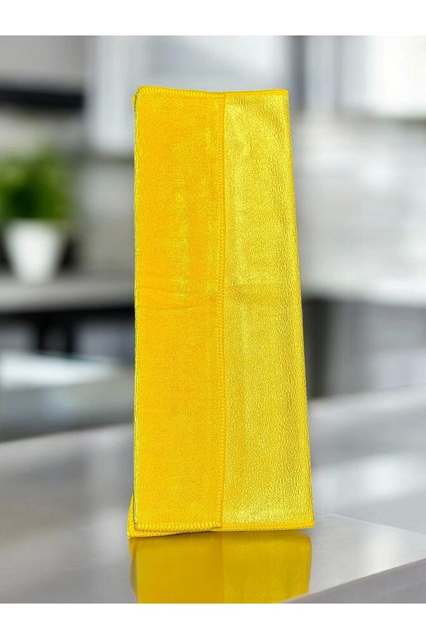 Süper Yüzey Temizlik Bezi 40x40 Cm Sarı - Kaliteli Mikrofiber - 7