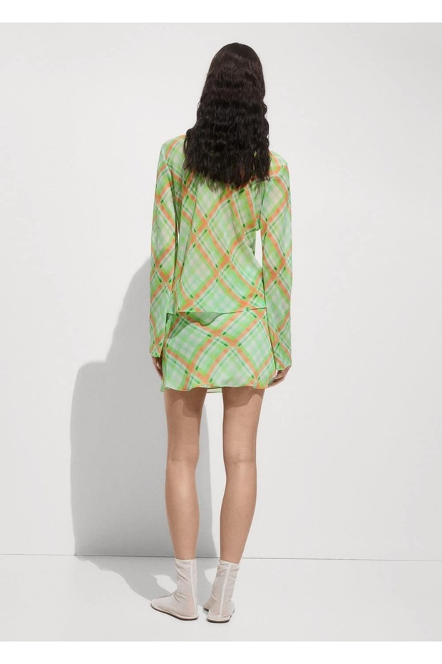 Kareli mini etek - 4