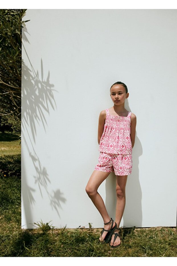 Gemusterte Baumwollshorts - 3