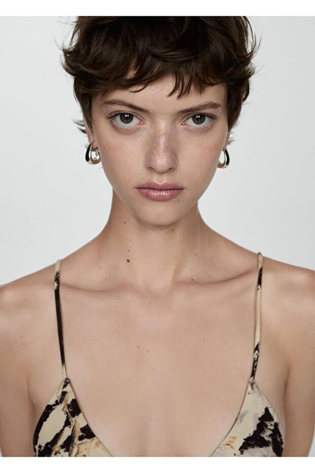 Leopar Desenli Uzun Elbise - 6