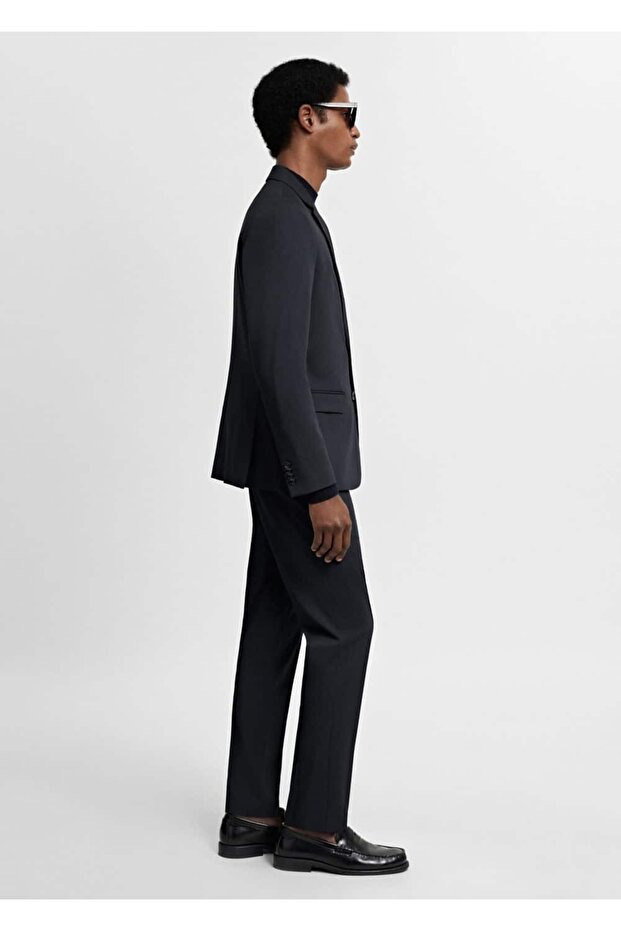 Streç kumaştan süper dar kesim blazer ceket - 6