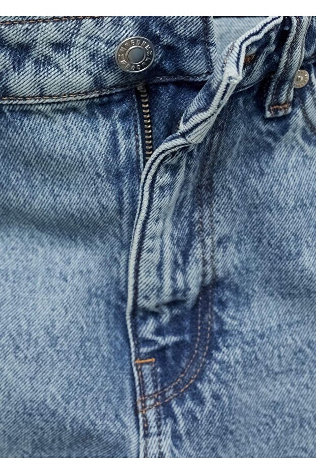 Weiße, gerade geschnittene Crop-Jeans - 8