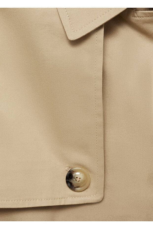 Klasik kemerli trençkot - 7