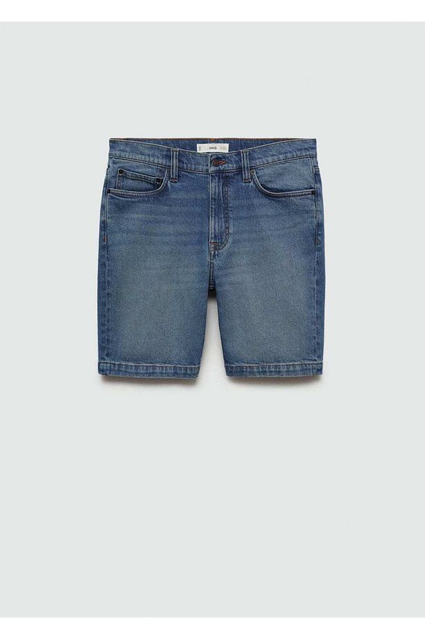 Regular fit denim bermuda şort - 3