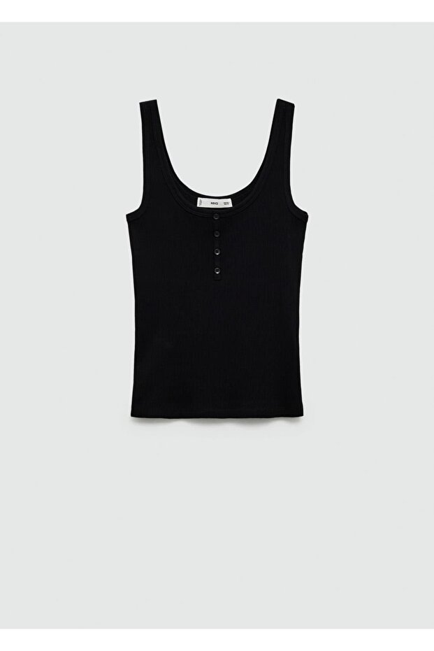 Askılı düğmeli bluz - 3