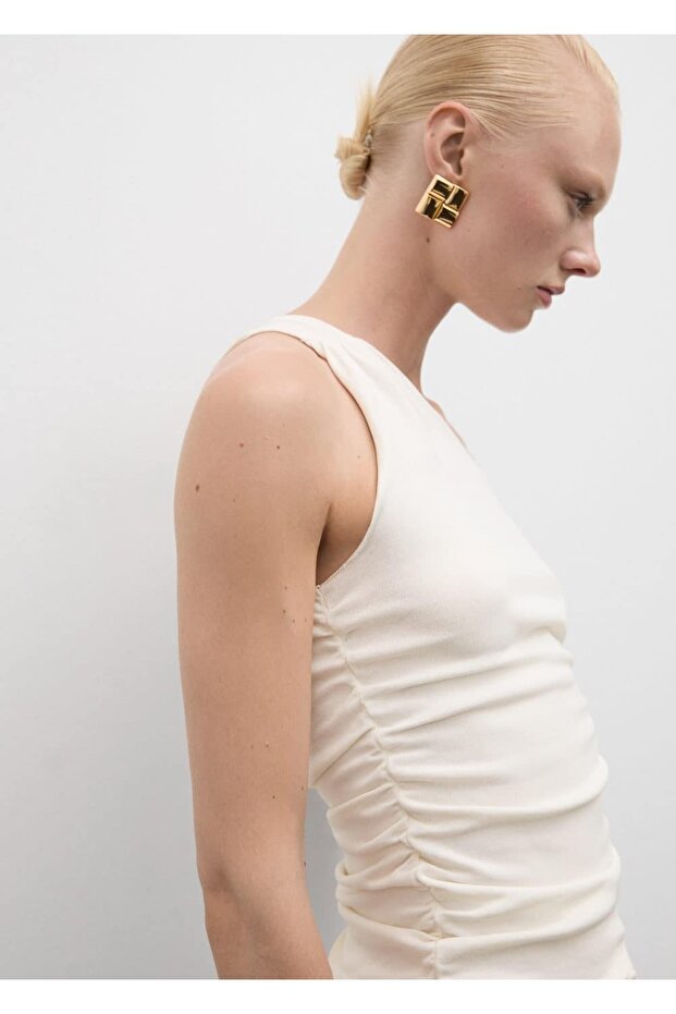 Asimetrik tasarımlı bluz - 1