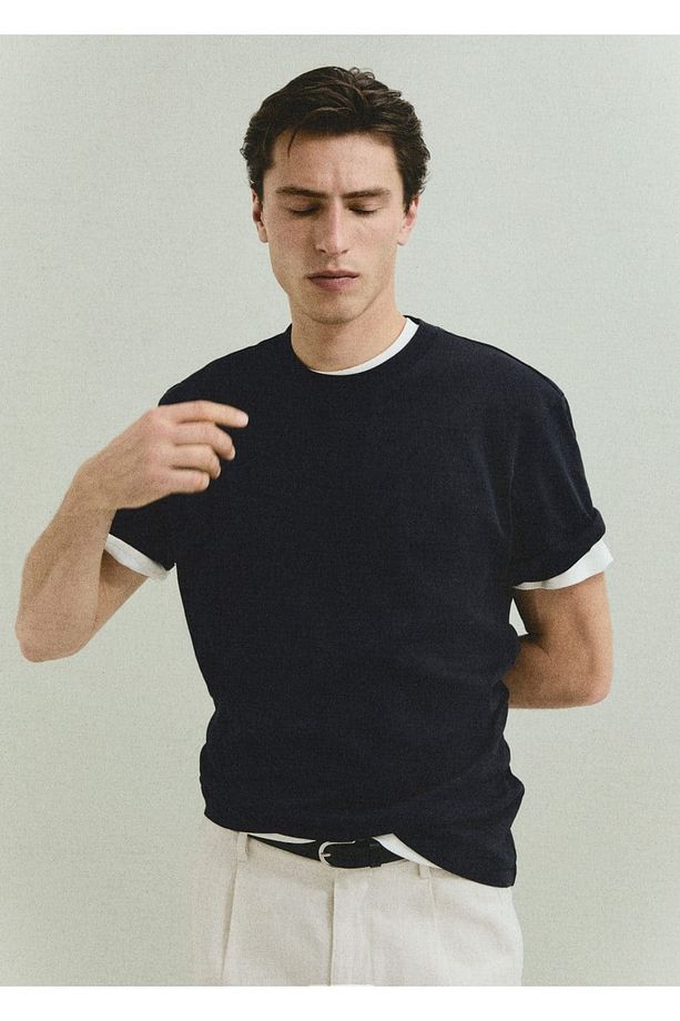 Regular fit %100 pamuklu tişört - 6