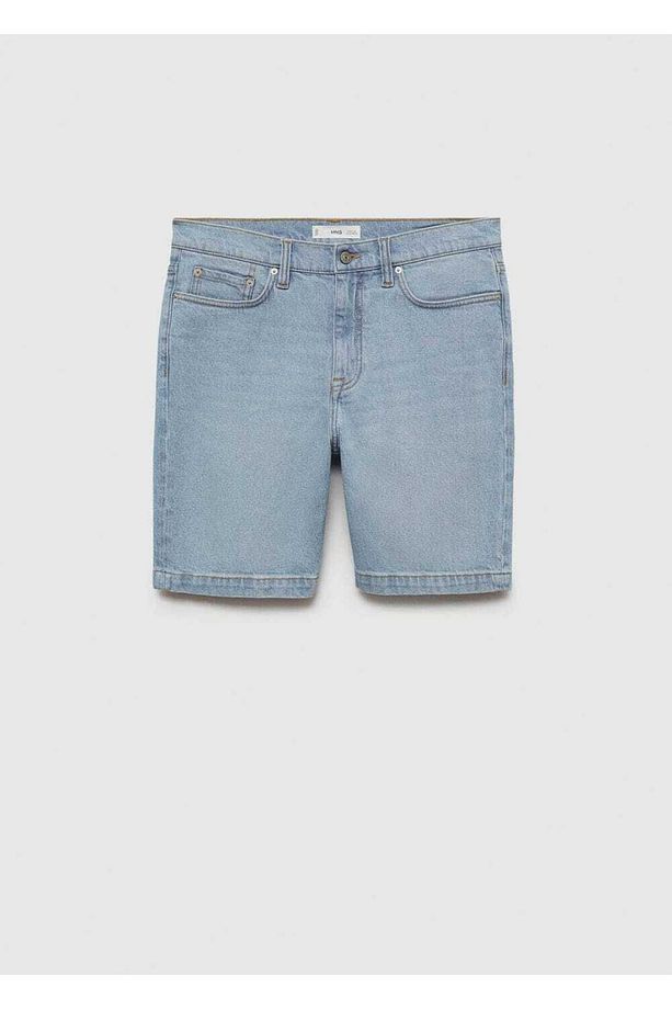 Regular fit denim bermuda şort - 3