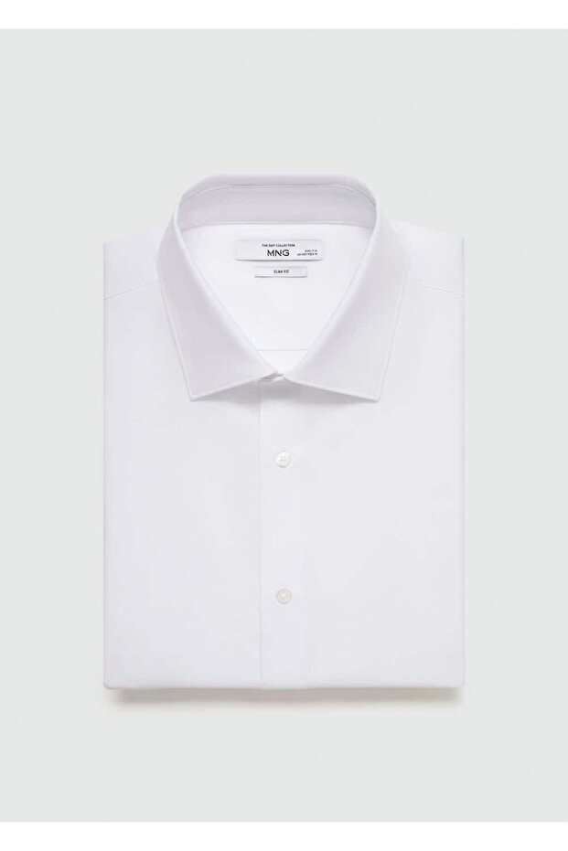 Slim Fit Pamuklu Poplin Gömlek - 5