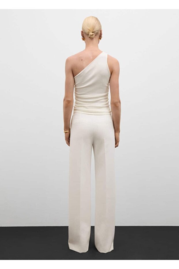 Asimetrik tasarımlı bluz - 4