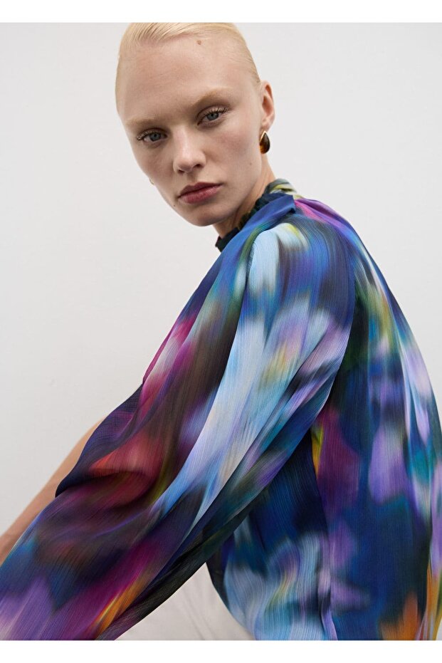 Patterned asymmetrical blouse - 5