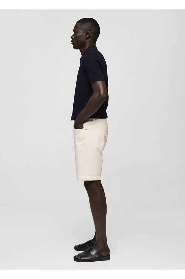 Regular fit denim bermuda şort - 7