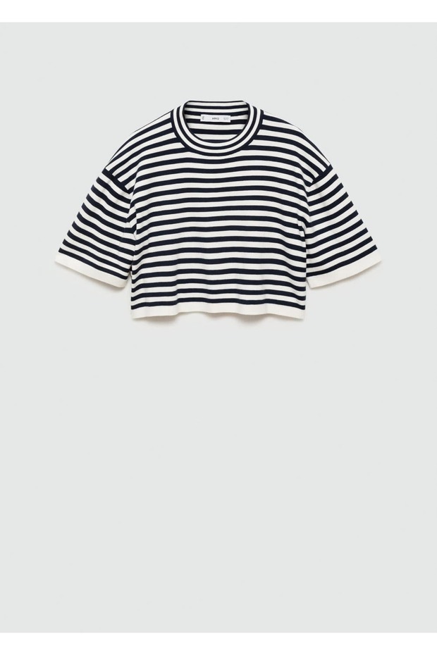 Çizgili kısa kazak - 3