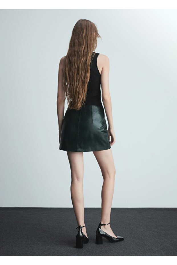 Yan Düğmeli Triko Bluz - 4