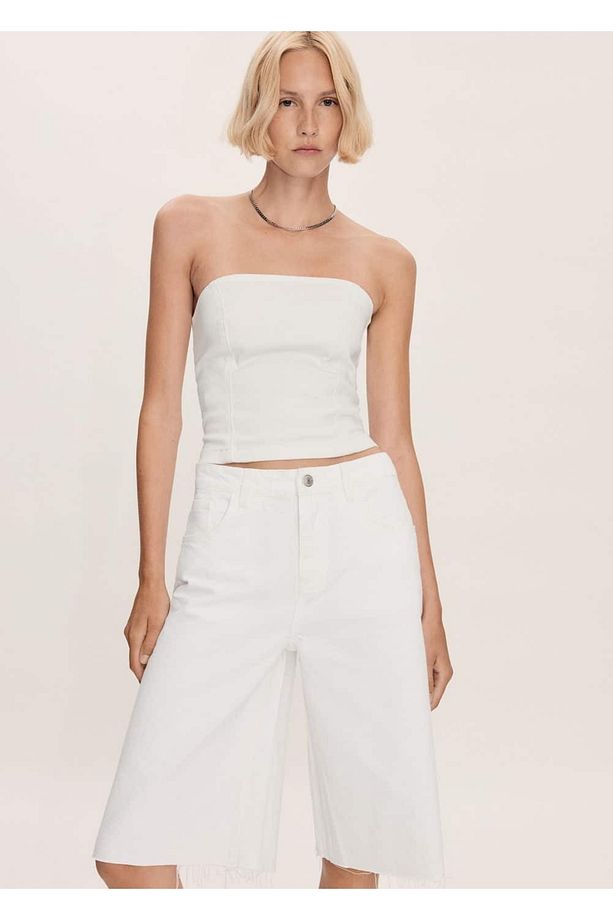 Oversize denim bermuda şort - 7