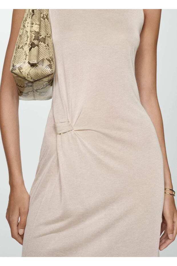 Düğümlü örgü elbise - 7