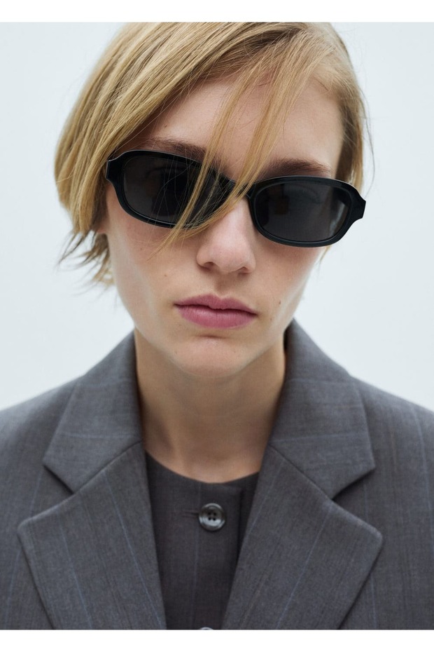 İnce Çizgili Blazer Ceket - 7