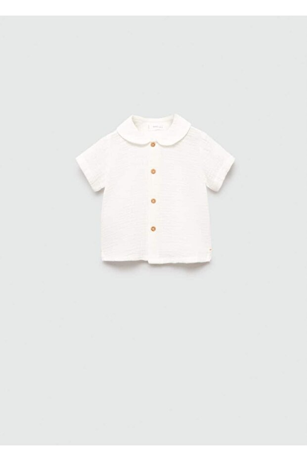 Pamuklu bambula gömlek - 1