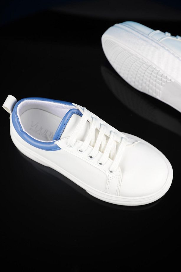 31-35 Numara Beyaz-mavi Sneaker Ayakkabı - 7