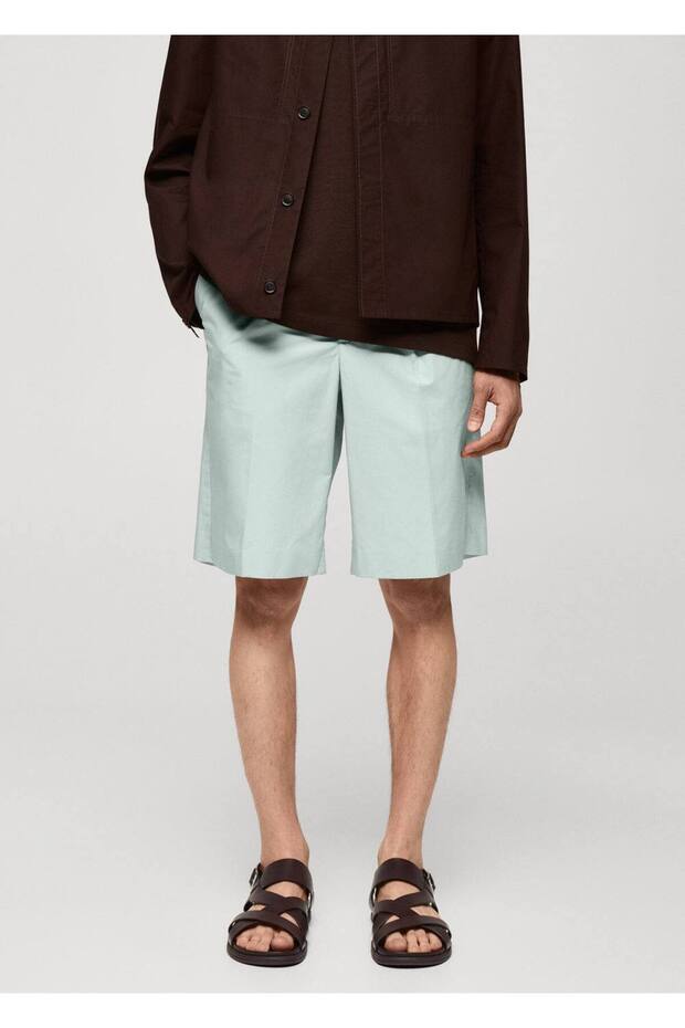 Pensli Rahat Kesim Bermuda Şort - 1