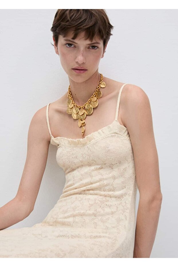 Ajur detaylı örgü elbise - 7