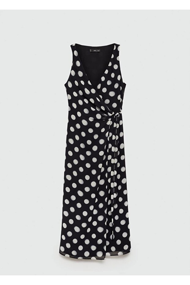 Puantiyeli anvelop elbise - 3