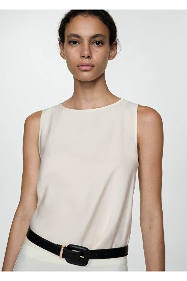 Askılı Dökümlü Bluz - 1