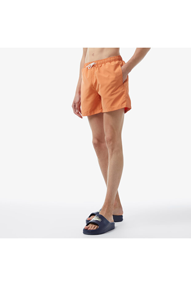 Erkek Baskılı Turuncu Mayo Şort - 3