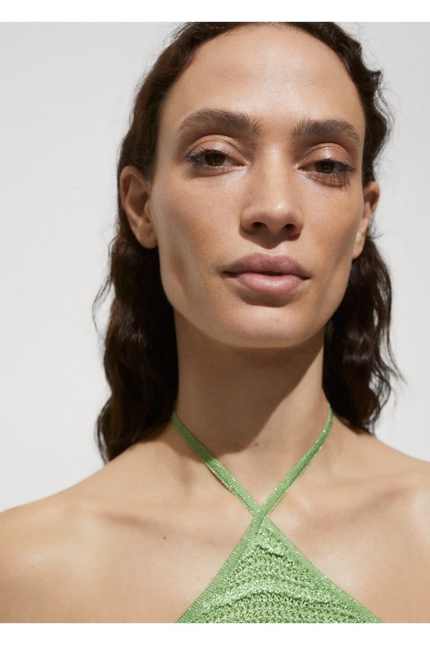 Halter yaka lureks triko bluz - 6