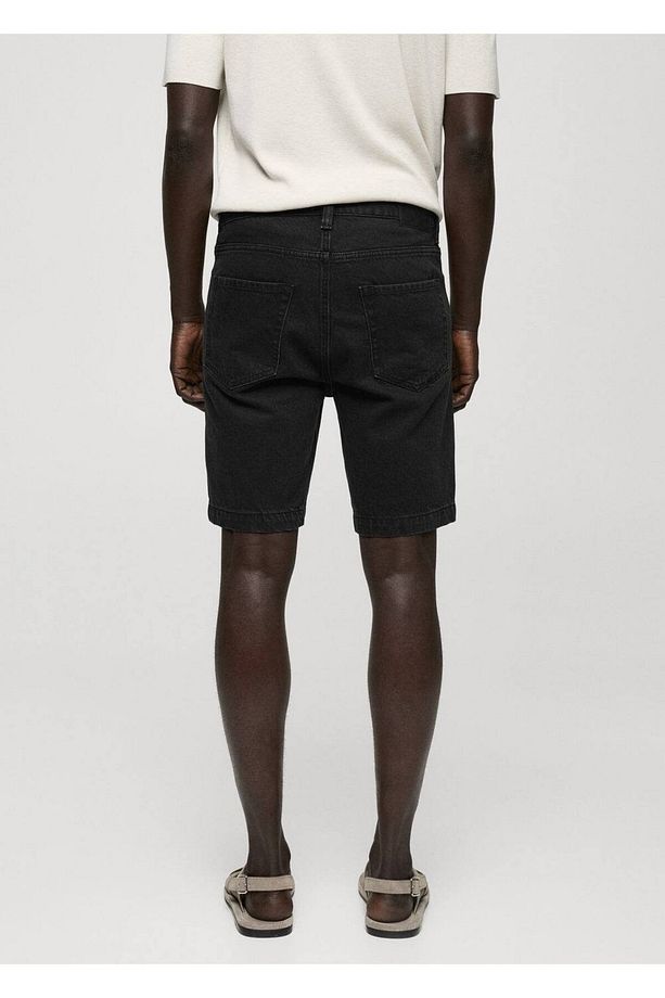 Regular fit denim bermuda şort - 4