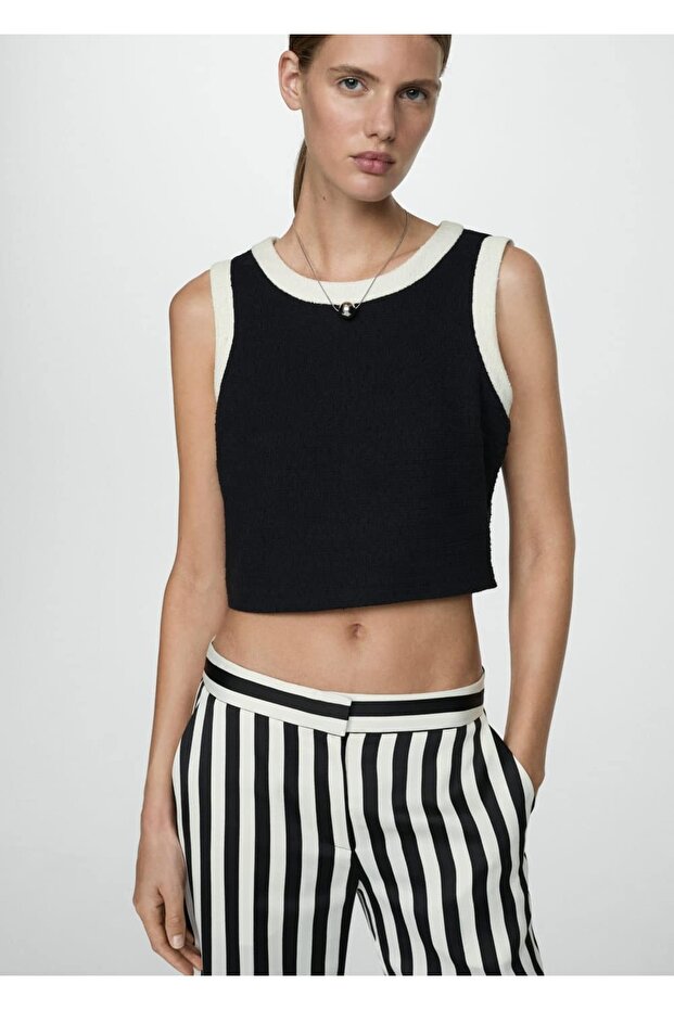 Düz çizgili pantolon - 8