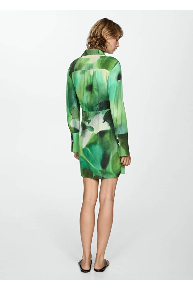 Rochie cu funda cu model - 4