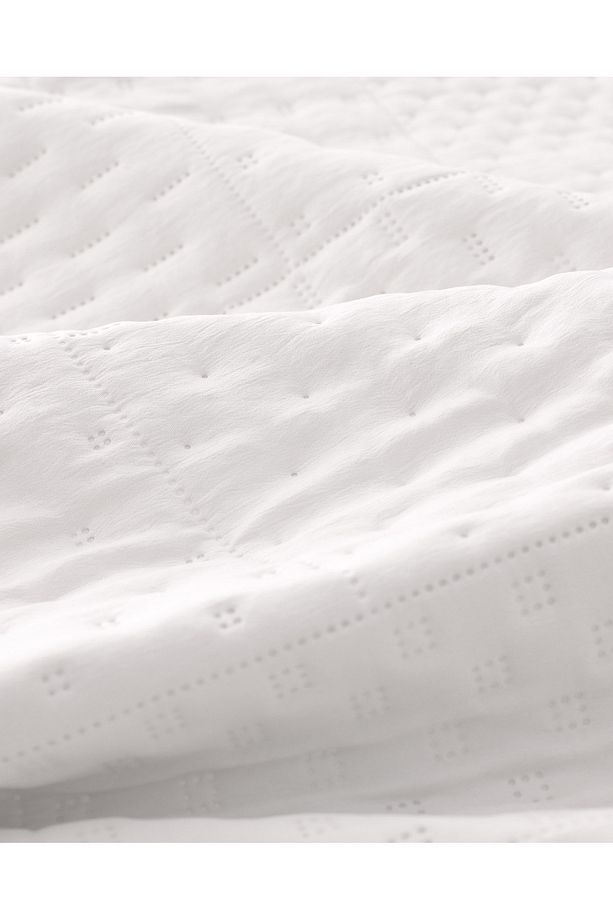 Maryon Tek Kişilik Yatak Örtüsü - Beyaz - 8