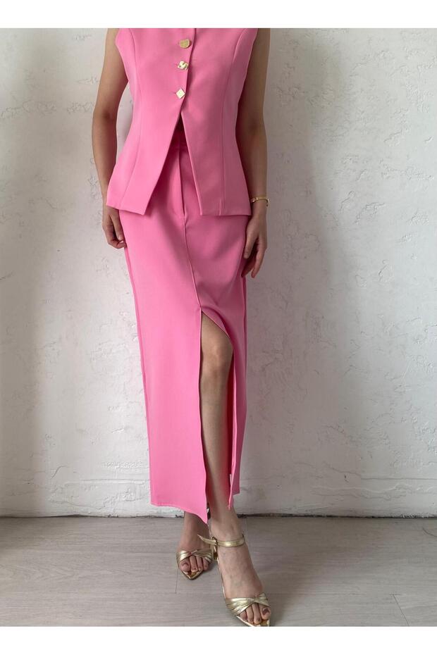 Φούστα Pink Basic άνοιγμα - 1