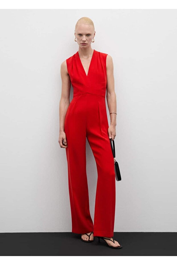 Çapraz detaylı uzun tulum - 2