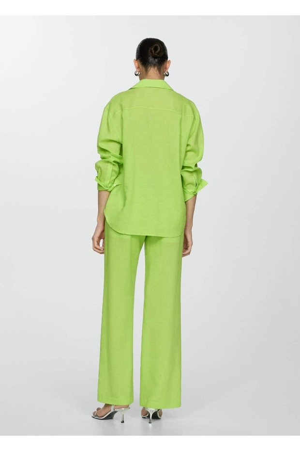 Gerade geschnittene Lyocell-Hose - 4