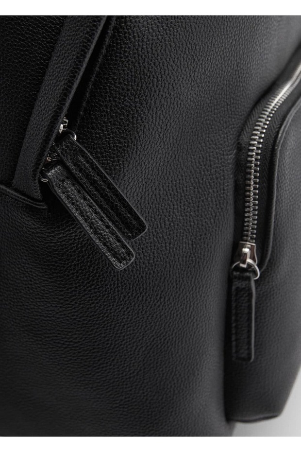 Compact Leather Effect Backpack - 6