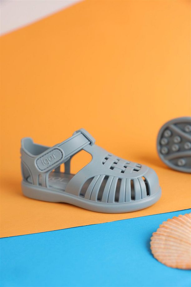 19 - 29 Numara Tobby Solid Mavi Sandalet - 2