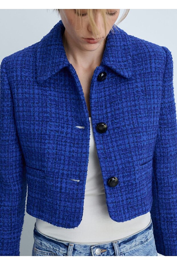 Düğmeli tüvit ceket - 1