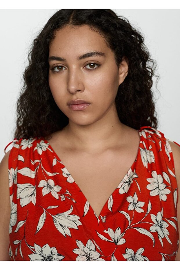 Desenli uzun elbise - 5