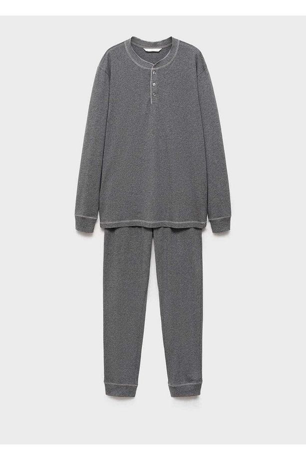 %100 Pamuklu Uzun Pijama Takımı - 3