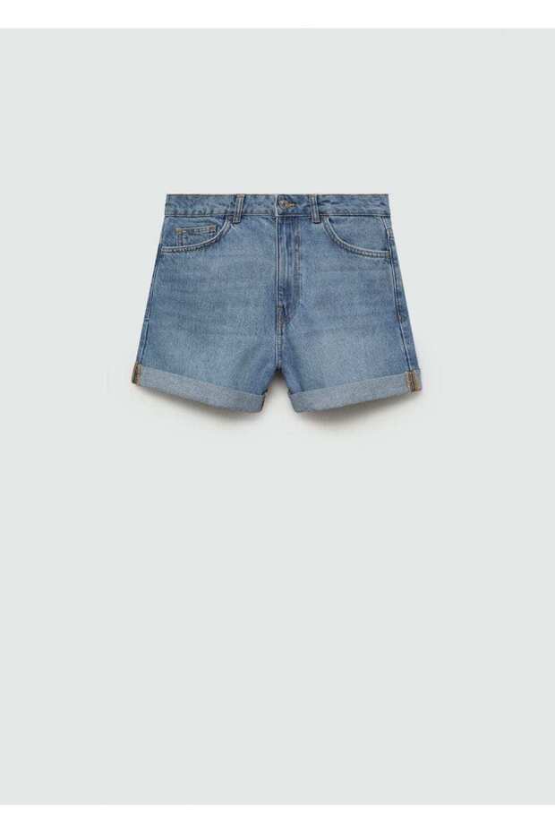 Mom-fit denim şort - 3